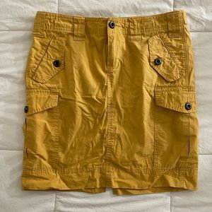 London Jean Vintage Chino Yellow Cargo Skirt